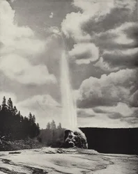 Lone Star Geyser, Yellowstone, Wyoming (s/w Foto)