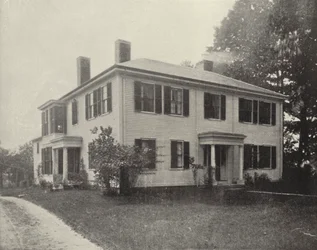 Old Emerson House, Concord, Massachusetts (s/w Foto)