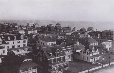 Old Orchard Beach, Maine: Das Dorf, Blick nach Osten vom Old Orchard House