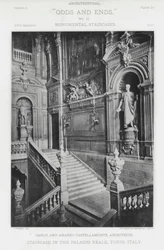Treppe im Palazzo Reale, Turin, Italien