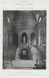 Treppenhaus in der Universität, Wien, Österreich