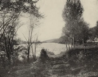 Der Delaware River bei Milford, New Jersey