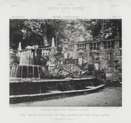 Der "Schwanenbrunnen," im Garten der Villa Lante, Bagnaia, Italien