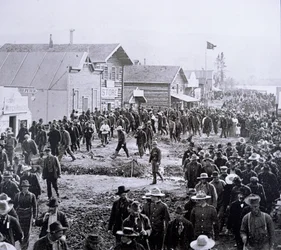 Dawson City während des Klondike-Goldrauschs (1897-98) 1898