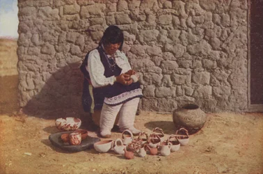 Töpferdekoration, Pueblo von Isleta, New Mexico