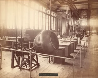 Ausstellung von Stephen F. Whitman & Sons in der Maschinenhalle der Centennial Exposition, Philadelphia