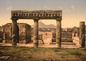 Das Forum, Pompeji, ca. 1890-1900 (fotomechanischer Druck)