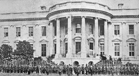 Das Weiße Haus, Washington D.C., zu Beginn des Amerikanischen Bürgerkriegs