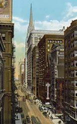 Washington Street, Blick nach Osten von der Wells Street