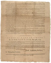 Eine Erklärung der Rechte und ein Plädoyer für die Regierung des Staates New Hampshire, 1779