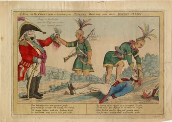 Eine Szene an der Grenze, wie sie von den humanen Briten und ihren würdigen Verbündeten praktiziert wird