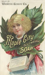 Werbung für Maple City Self Washing Soap, ca. 1880