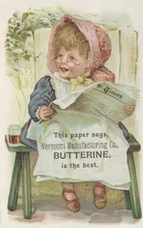 Werbung für Vermont Manufacturing Co. Butterine, ca. 1880