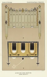 Altar und Sandmalerei der Riesengesellschaft
