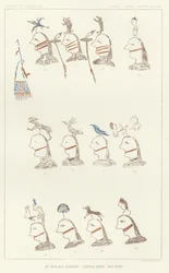 Ein Ogalala-Roster - Little-Hawk und Band