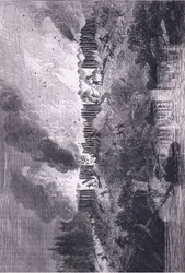 Angriff auf das Pequot-Fort, Illustration aus Cassell