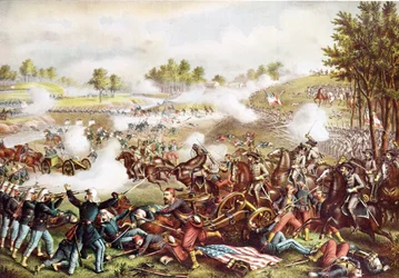 Schlacht von Bull Run, 21. Juli 1861, veröffentlicht 1889