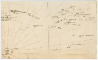 Schlachtplan für die Belagerung des Bostoner Hafens, ca. 1775-1776
