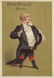 Junge in Erwachsenenkleidung