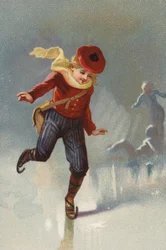 Junge beim Eislaufen