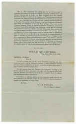 Aufruf für Freiwillige unter Generalbefehl Nr. 4, 27. Dezember 1860
