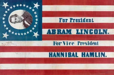 Wahlkampfflagge für Abraham Lincoln