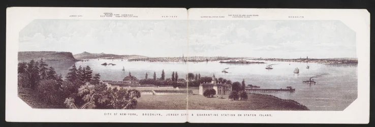 Stadt New York, Brooklyn, Jersey City & Quarantänestation auf Staten Island, ca. 1850