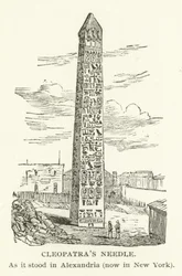 Kleopatras Nadel, wie sie in Alexandria stand, jetzt in New York