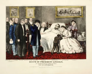 Tod von Präsident Lincoln, in Washington, DC, 15. April 1865, veröffentlicht 1865