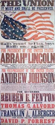 Wahlkampfplakat für Abraham Lincoln (1809-65) als Präsident und Andrew Johnson (1808-75) als Vizepräsident