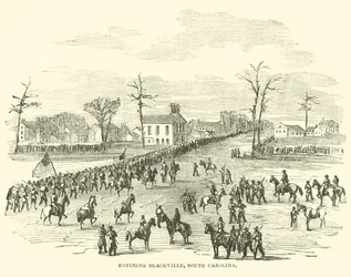 Einzug in Blackville, South Carolina, Januar 1865