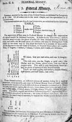 Bundesgeld, Seite aus The Scholars Arithmetic 6. Ausgabe, von Daniel Adams, veröffentlicht von N.H. Keene, 1810