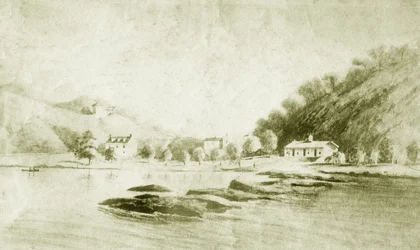 Fort St. Davis und die Schuylkill-Stromschnellen, ca. 1912