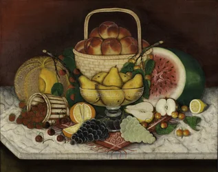 Früchte auf Marmor, 1865