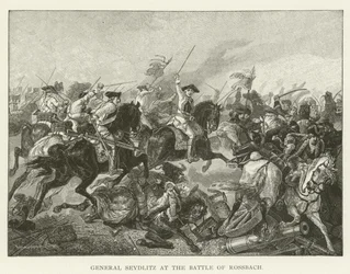 General Seydlitz in der Schlacht bei Roßbach