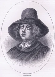 George Fox 1651, Illustration aus Cassells Geschichte der Vereinigten Staaten, veröffentlicht von Petter & Galpin ca. 1890