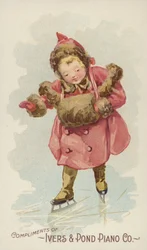 Mädchen beim Schlittschuhlaufen