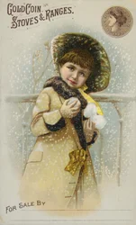 Mädchen hält Schneebälle