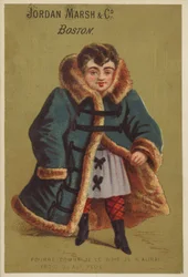 Mädchen im übergroßen Mantel