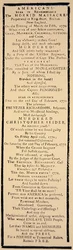 Flugblatt zum Freispruch von Captain Preston und sechs Soldaten nach ihrem Prozess im Oktober 1771