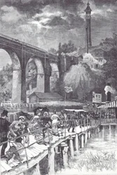 High Bridge über den Harlem River, die frisches Wasser von Westchester County zum Central Park Reservoir führt