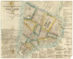 Hookers neuer Taschenplan der Stadt New York, zusammengestellt und vermessen von William Hooker, 1842