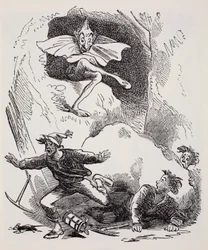 Kobolde, aus Der Weltführer zu Gnomen, Feen, Elfen und anderen kleinen Leuten von Thomas Keightley (1789-1872) veröffentlicht 1880