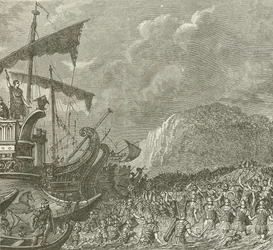 Landung der Römer unter Cäsar in Britannien, 55 v. Chr.