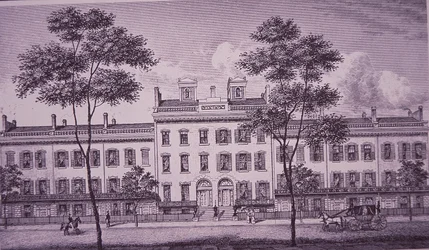 LeRoy Place im Jahr 1831, Teil der heutigen Bleecker Street in Greenwich Village (Stich)