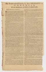 Brief der zwölf vereinigten Kolonien an die Einwohner Großbritanniens