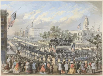 Lincolns Beerdigung, 25. April 1865, veröffentlicht 1866