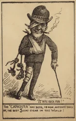 Mann raucht Zigarre nach Schlittschuhunfall