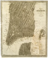 Karte der Stadt New York [in Manhattan, bis zur 36. Straße]