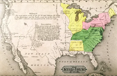 Karte der Vereinigten Staaten im Jahr 1803, aus „Our Whole Country: The Past and Present of the United States, Historical and Descriptive“ von John Warner Barber und Henry Hare, 1861